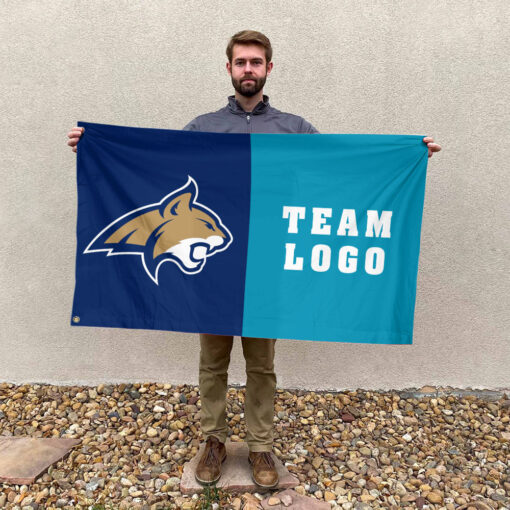 Bobcats vs Custom Team House Divided Flag, Custom NCAA Flag