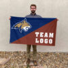 Bobcats vs Custom Team House Divided Flag, Custom Rivalry Flag