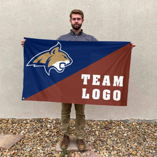 Bobcats vs Custom Team House Divided Flag, Custom Rivalry Flag