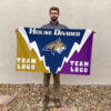 Bobcats vs Custom Team House Divided Flag, Custom Spirit Flag 2 Bobcats vs Custom Team House Divided Flag, Custom Spirit Flag