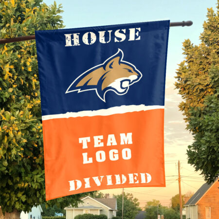 Bobcats vs Custom Team House Divided Flag, NCAA College Flag