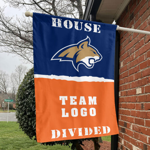 Bobcats vs Custom Team House Divided Flag, NCAA College Flag