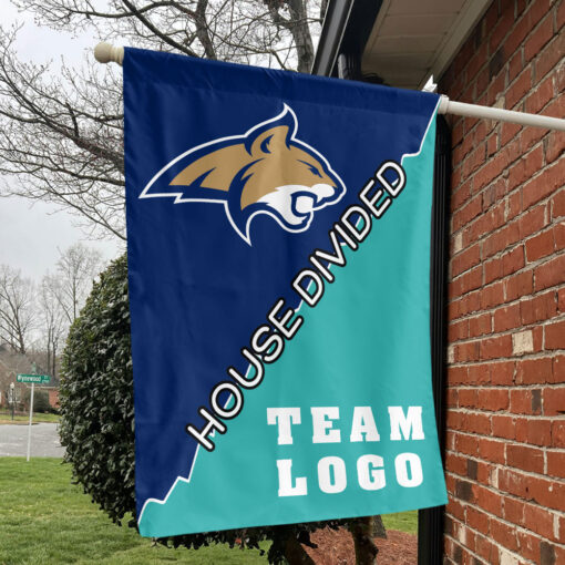 Bobcats vs Custom Team House Divided Flag, NCAA Custom Flag Bobcats vs Custom Team House Divided Flag, NCAA Custom Flag