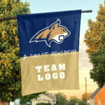 Bobcats vs Custom Team House Divided Flag, NCAA House Flag