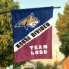Bobcats vs Custom Team House Divided Flag, NCAA Rivalry Flag