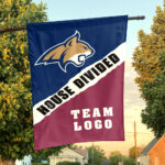 Bobcats vs Custom Team House Divided Flag, NCAA Rivalry Flag