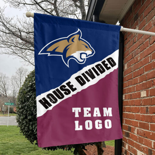 Bobcats vs Custom Team House Divided Flag, NCAA Rivalry Flag Bobcats vs Custom Team House Divided Flag, NCAA Rivalry Flag