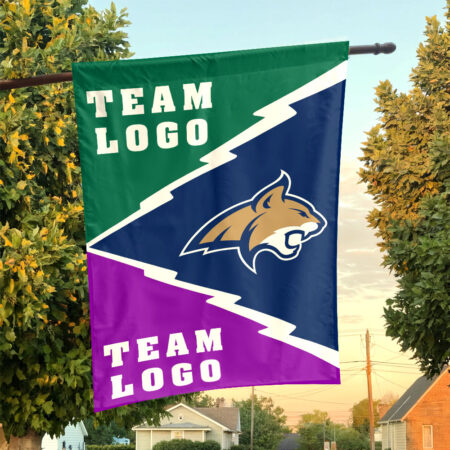 Bobcats vs Custom Team House Divided Flag, NCAA Spirit Flag