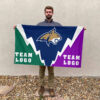 Bobcats vs Custom Team House Divided Flag, NCAA Spirit Flag