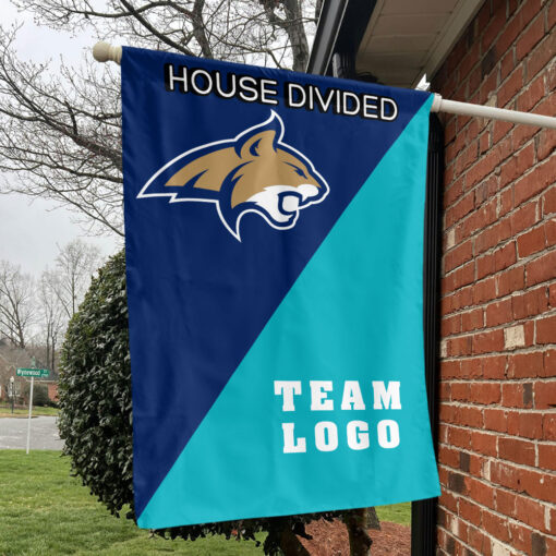 Bobcats vs Custom Team House Divided Flag, NCAA Team Flag Bobcats vs Custom Team House Divided Flag, NCAA Team Flag