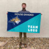 Bobcats vs Custom Team House Divided Flag, NCAA Team Flag 2 Bobcats vs Custom Team House Divided Flag, NCAA Team Flag