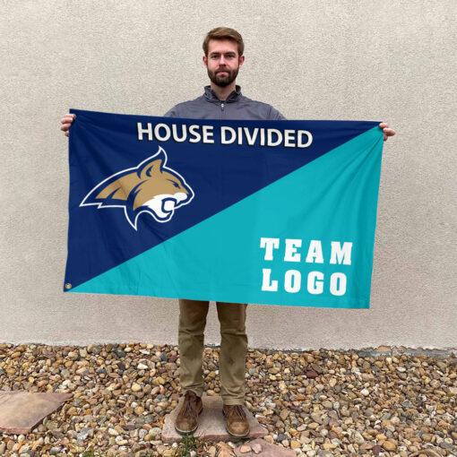 Bobcats vs Custom Team House Divided Flag, NCAA Team Flag Bobcats vs Custom Team House Divided Flag, NCAA Team Flag