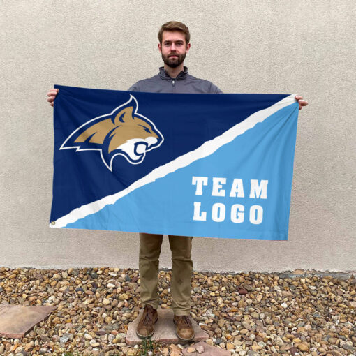 Bobcats vs Custom Team House Divided Flag, NCAA Two Team Flag Bobcats vs Custom Team House Divided Flag, NCAA Two Team Flag