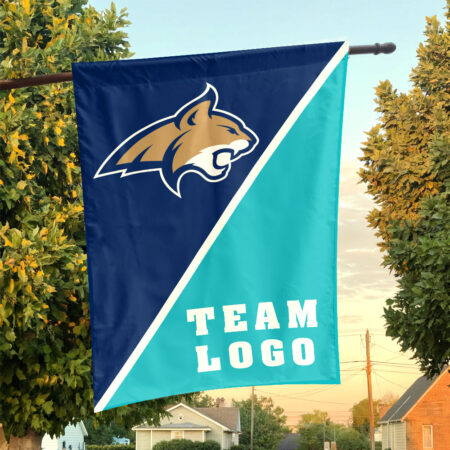 Bobcats vs Custom Team House Divided Flag, Personalized College Flag