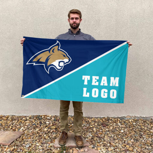 Bobcats vs Custom Team House Divided Flag, Personalized College Flag