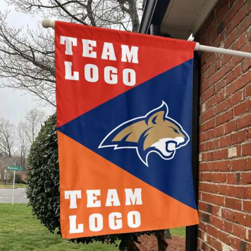 Bobcats vs Custom Team House Divided Flag, Personalized House Flag