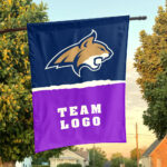 Bobcats vs Custom Team House Divided Flag, Personalized NCAA Flag