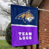 Bobcats vs Custom Team House Divided Flag, Personalized NCAA Flag