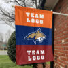 Bobcats vs Custom Team House Divided Flag, Personalized Spirit Flag