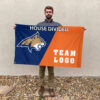 Bobcats vs Custom Team House Divided Flag, Personalized Team Flag