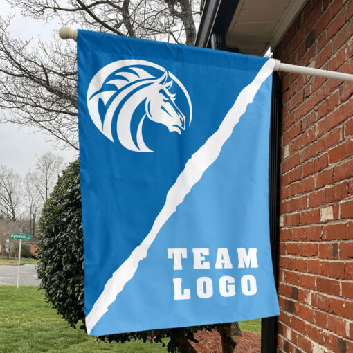 Broncos vs Custom Team House Divided Flag, Custom College Flag