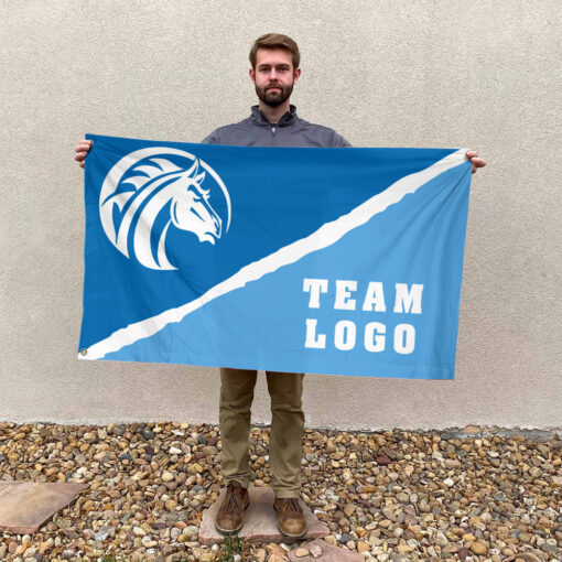 Broncos vs Custom Team House Divided Flag, Custom College Flag