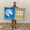 Broncos vs Custom Team House Divided Flag, Custom House Flag