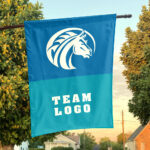 Broncos vs Custom Team House Divided Flag, Custom NCAA Flag