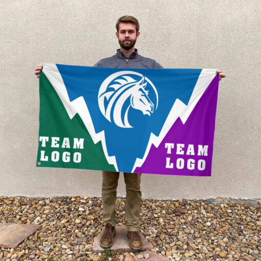 Broncos vs Custom Team House Divided Flag, Custom Spirit Flag Broncos vs Custom Team House Divided Flag, Custom Spirit Flag