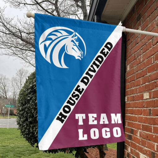 Broncos vs Custom Team House Divided Flag, Custom Split Flag Broncos vs Custom Team House Divided Flag, Custom Split Flag