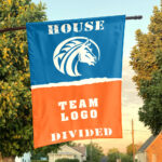 Broncos vs Custom Team House Divided Flag, NCAA College Flag
