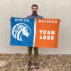 Broncos vs Custom Team House Divided Flag, NCAA College Flag 2 Broncos vs Custom Team House Divided Flag, NCAA College Flag