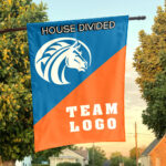 Broncos vs Custom Team House Divided Flag, NCAA Custom Flag