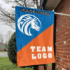 Broncos vs Custom Team House Divided Flag, NCAA Custom Flag 1 Broncos vs Custom Team House Divided Flag, NCAA Custom Flag