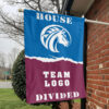 Broncos vs Custom Team House Divided Flag, NCAA House Flag