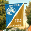 Broncos vs Custom Team House Divided Flag, NCAA Rivalry Flag