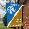 Broncos vs Custom Team House Divided Flag, NCAA Rivalry Flag
