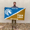 Broncos vs Custom Team House Divided Flag, NCAA Rivalry Flag