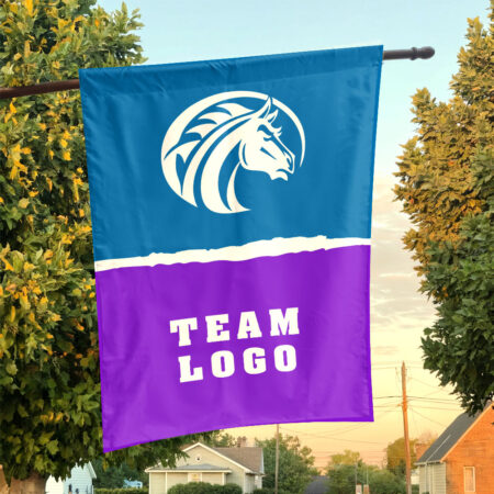 Broncos vs Custom Team House Divided Flag, Personalized NCAA Flag