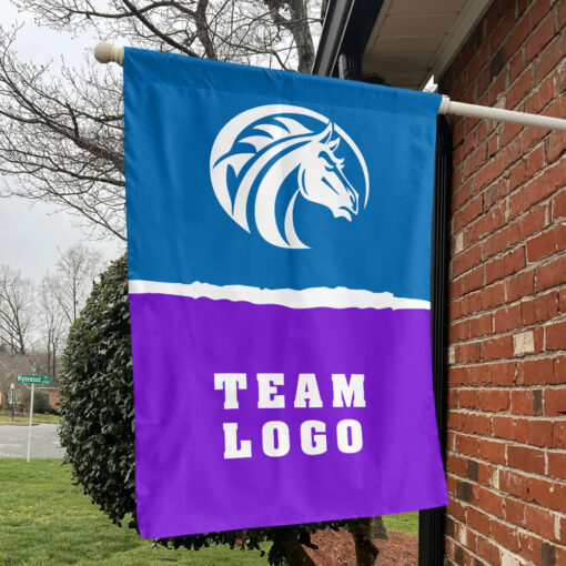 Broncos vs Custom Team House Divided Flag, Personalized NCAA Flag