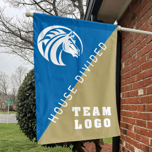 Broncos vs Custom Team House Divided Flag, Personalized Split Flag