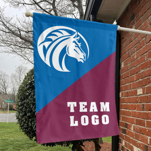 Broncos vs Custom Team House Divided Flag, Personalized Team Flag Broncos vs Custom Team House Divided Flag, Personalized Team Flag