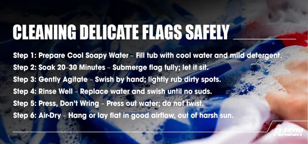 How to Clean Delicate Flags Without Damage