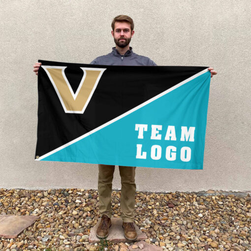 Commodores vs Custom Team House Divided Flag, College Custom Flag Commodores vs Custom Team House Divided Flag, College Custom Flag