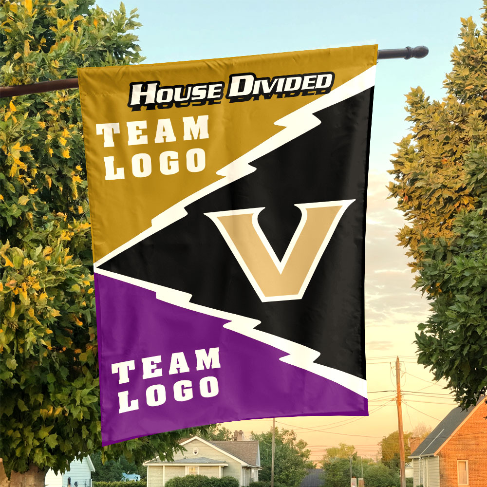 Commodores vs Custom Team House Divided Flag, Custom College Flag Commodores vs Custom Team House Divided Flag, Custom College Flag