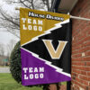 Commodores vs Custom Team House Divided Flag, Custom College Flag 1 Commodores vs Custom Team House Divided Flag, Custom College Flag
