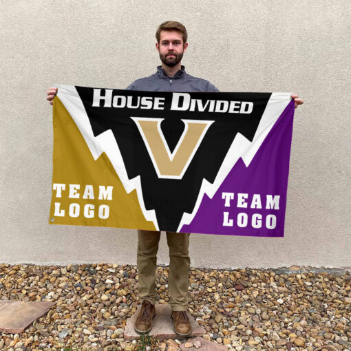 Commodores vs Custom Team House Divided Flag, Custom College Flag Commodores vs Custom Team House Divided Flag, Custom College Flag