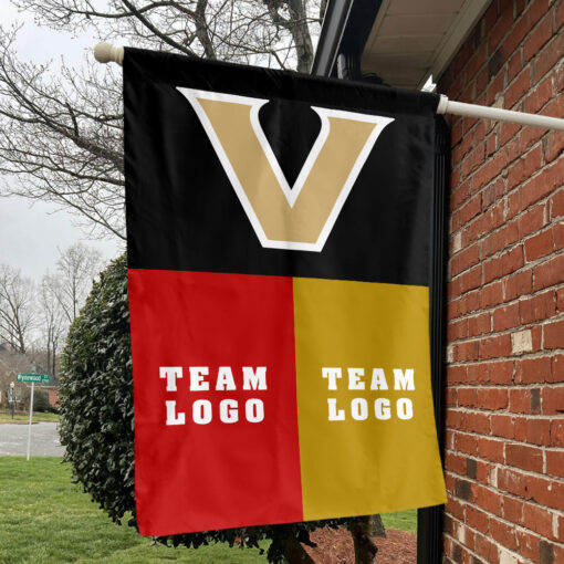 Commodores vs Custom Team House Divided Flag, Custom NCAA Flag Commodores vs Custom Team House Divided Flag, Custom NCAA Flag