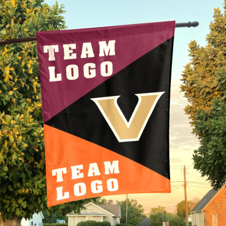Commodores vs Custom Team House Divided Flag, Custom Rivalry Flag
