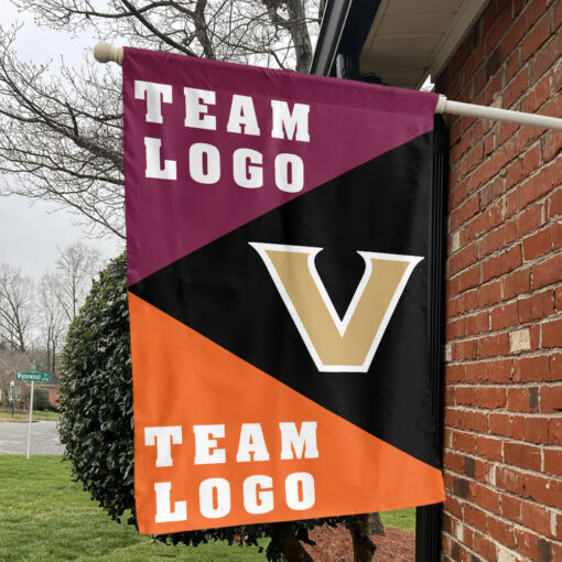 Commodores vs Custom Team House Divided Flag, Custom Rivalry Flag Commodores vs Custom Team House Divided Flag, Custom Rivalry Flag